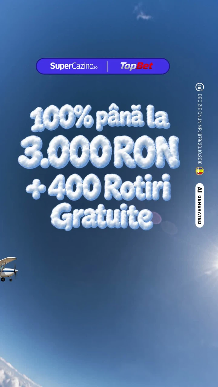 A casino offer formed from white clouds in a blue sky