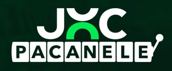 Proposed JocPăcănele logo with simplified white lettering and green accent