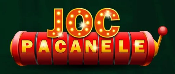 Original JocPăcănele logo with red and gold slot-machine lettering